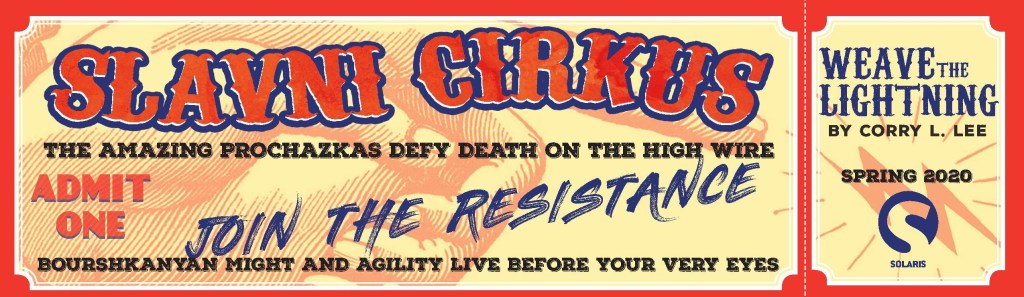 Admit One ticket for the Slavni Cirkus. The Amazing Prochazkas Defy Death on the High Wire.